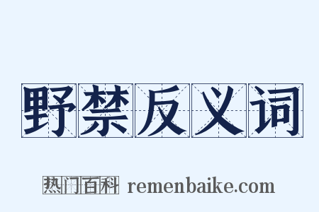 野禁反义词是什么意思的图片